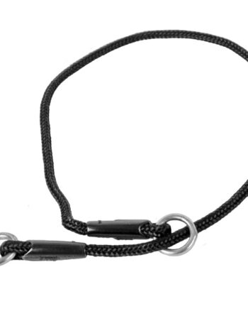 Alac Halsbånd  Rundt Nylon  Kvæler Uden  Quot Stopper Quot     Krom Ring