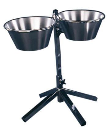 Amalie Højdejusterbart Dobbeltstativ   Krom  Til   Skåle