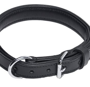 American Style Læderhalsbånd  Sort