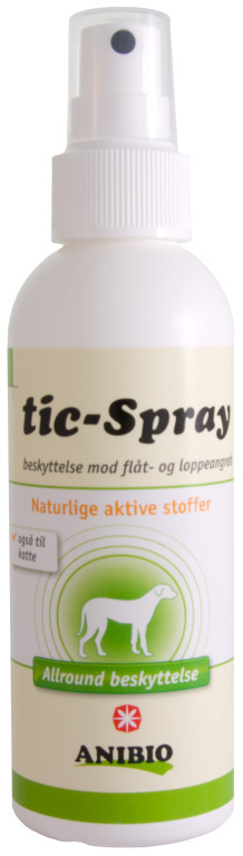 Anibio Tic-spray Til Hund Og Kat Beskytter Mod Lopper Og Flåter 150ml