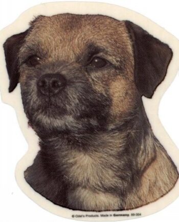 Border Terrier  Hv  Vælg: Klistermærke  Nøglering  Broche  Slipsenål  Mm