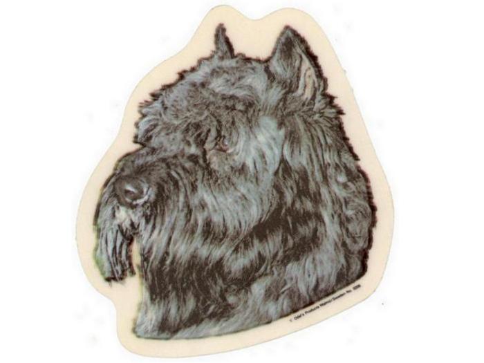 Bouvier Des Flanders Hv Vælg: Klistermærke Nøglering Broche Slipsenål Mm