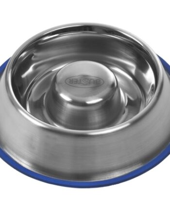 Buster Slow Feeder   Spis-langsomt Hundeskål Med Blå Silikonering   Bunden