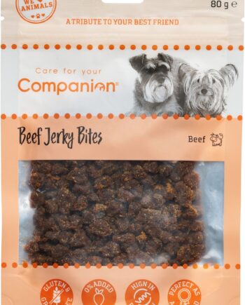 Companion Beef Jerky Bites  Tørret Oksekød   Bidder  80g