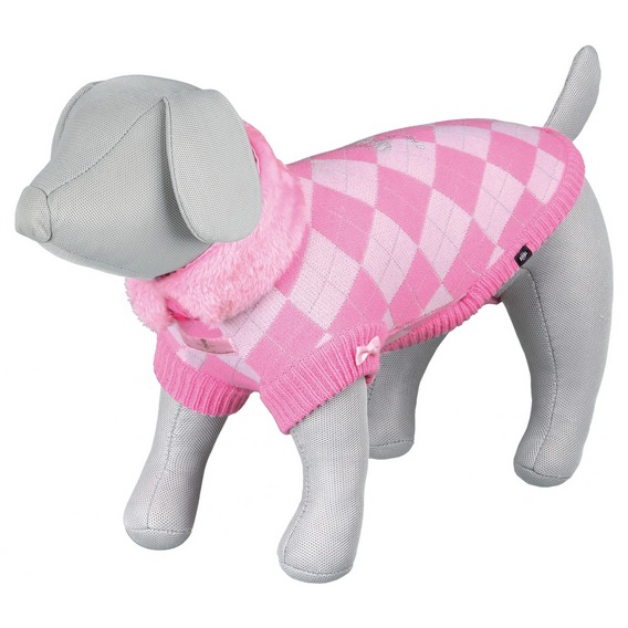 Dog Princess Strik-pullover Lyserød Pink-ternet