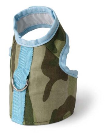 Doggles Sele Vest  Grøn-camo Med Lyseblå  Str  Xxs  Brystmål 25-38 Cm
