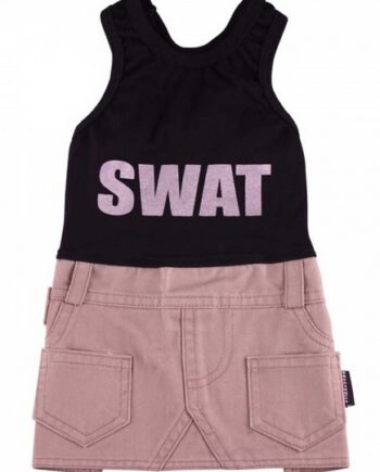 Doggydolly Swat Kjole  Sort Og Beige