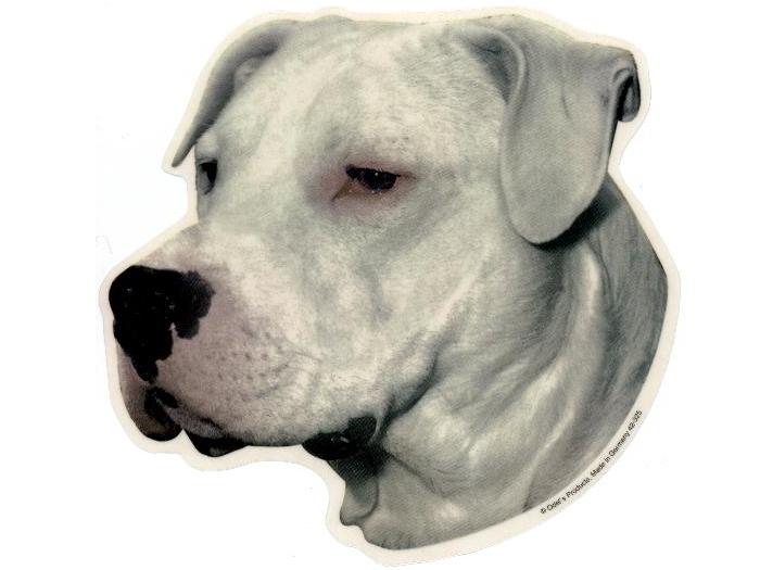 Dogo Argentino Hv Vælg: Klistermærke Nøglering Broche Slipsenål Mm
