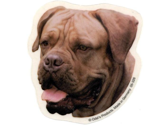 Dogue De Bordeaux Hv Vælg: Klistermærke Nøglering Broche Slipsenål Mm