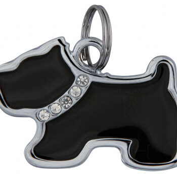 Fancy Id-tag   Metal Hund Med Rhinestones