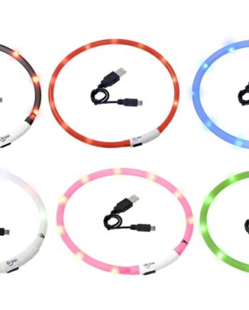 Genopladeligt Hundehalsbånd    Led Lys