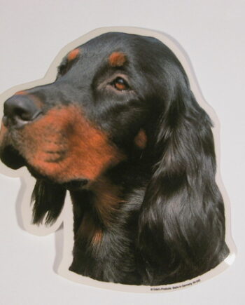 Gordon Setter  Hv  Vælg: Klistermærke  Nøglering  Broche  Slipsenål  Mm
