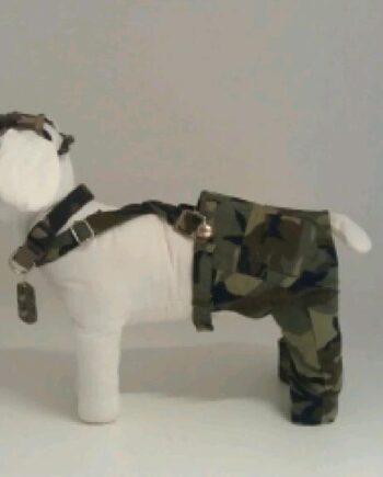 Grønne Camouflage Bukser Med Seler