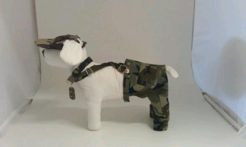 Grønne Camouflage Bukser Med Seler