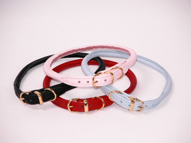 Halsbånd Rundt Læder Med Spænde Fint Blødt Skind