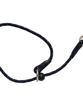 Halsbånd Rundt Nylon  Kvæler Med Stop Og Refleks  40cm