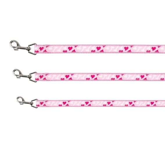 Hundeline Rose Hearts Med Håndtag