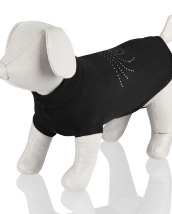 Kamloops Pullover   Sort Trøje Med Sølv Spiral På Ryggen