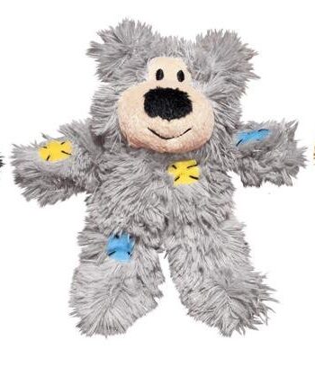 Kong Cat Softies Patchwork Bear  1stk  Ass  Farver