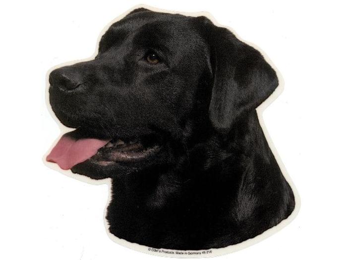 Labrador Retriever Sort Hv Vælg: Klistermærke Nøglering Mm