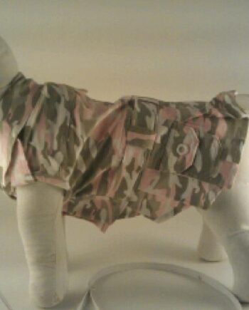 Lyserød Camouflage Kjole Med Bælte