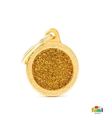 My Family  Small Runde Glitter Hundetegn