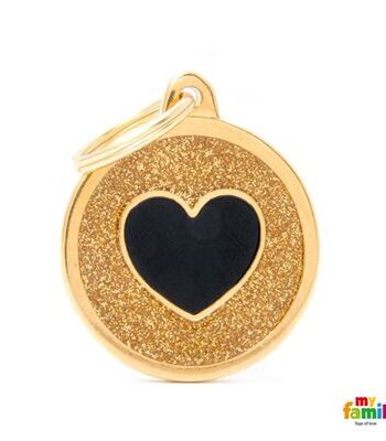 My Family  Stor Rundt Glitter    Hjerte    Flere Farver