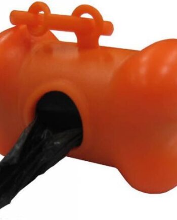 Orange Prutte-poseholder-kødben Incl    Rulle Poser