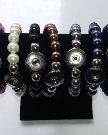 Quot Pearl Quot  Armbånd Til Snap Knap  Small  Indvendigt Mål Ca  17 Cm  Men Elastisk