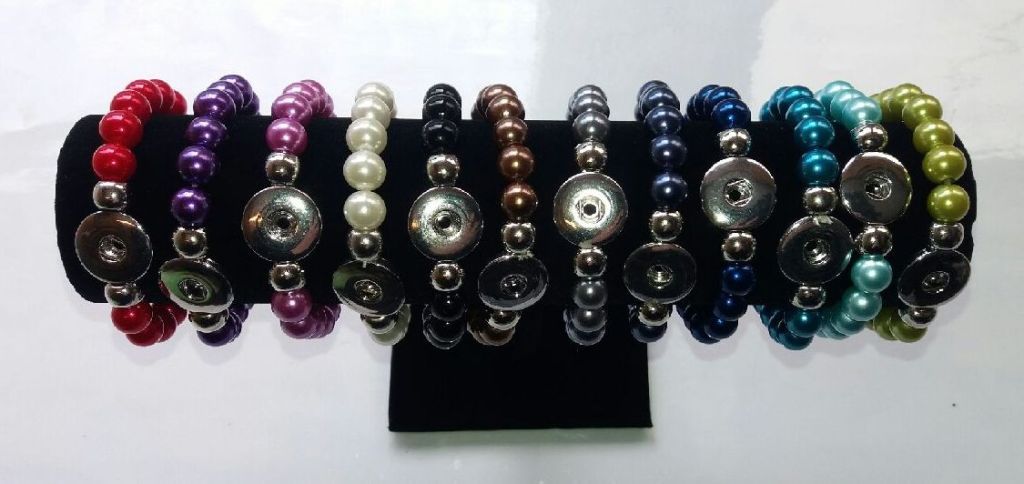 Quot Pearl Quot Armbånd Til Snap Knap Small Indvendigt Mål Ca 17 Cm Men Elastisk