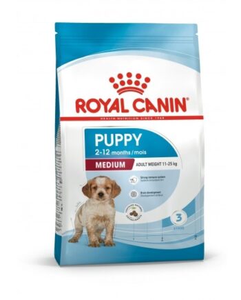 Royal Canin Medium Puppy  Fra   Til 12 Måneder  Voksenvægt 11-25 Kg  Hund   12kg