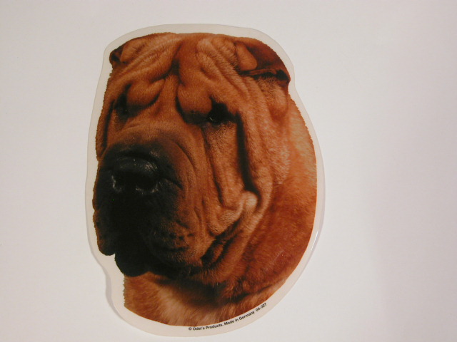 Shar Pei Hv Vælg: Klistermærke Nøglering Mm