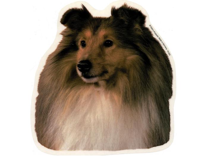 Shetland Sheepdog Hv Vælg: Klistermærke Nøglering Broche Slipsenål Mm