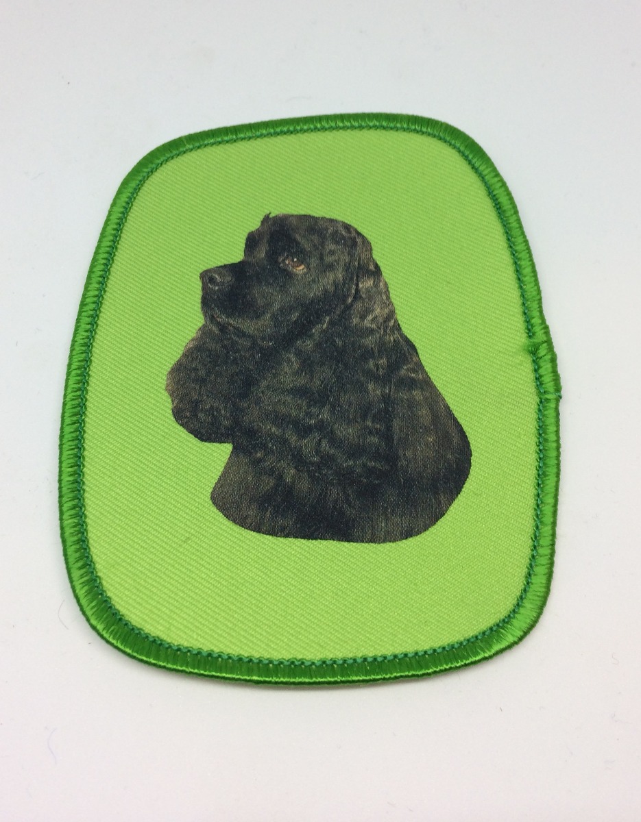 Stofmærke Med Amerikansk Cocker Spaniel Sort