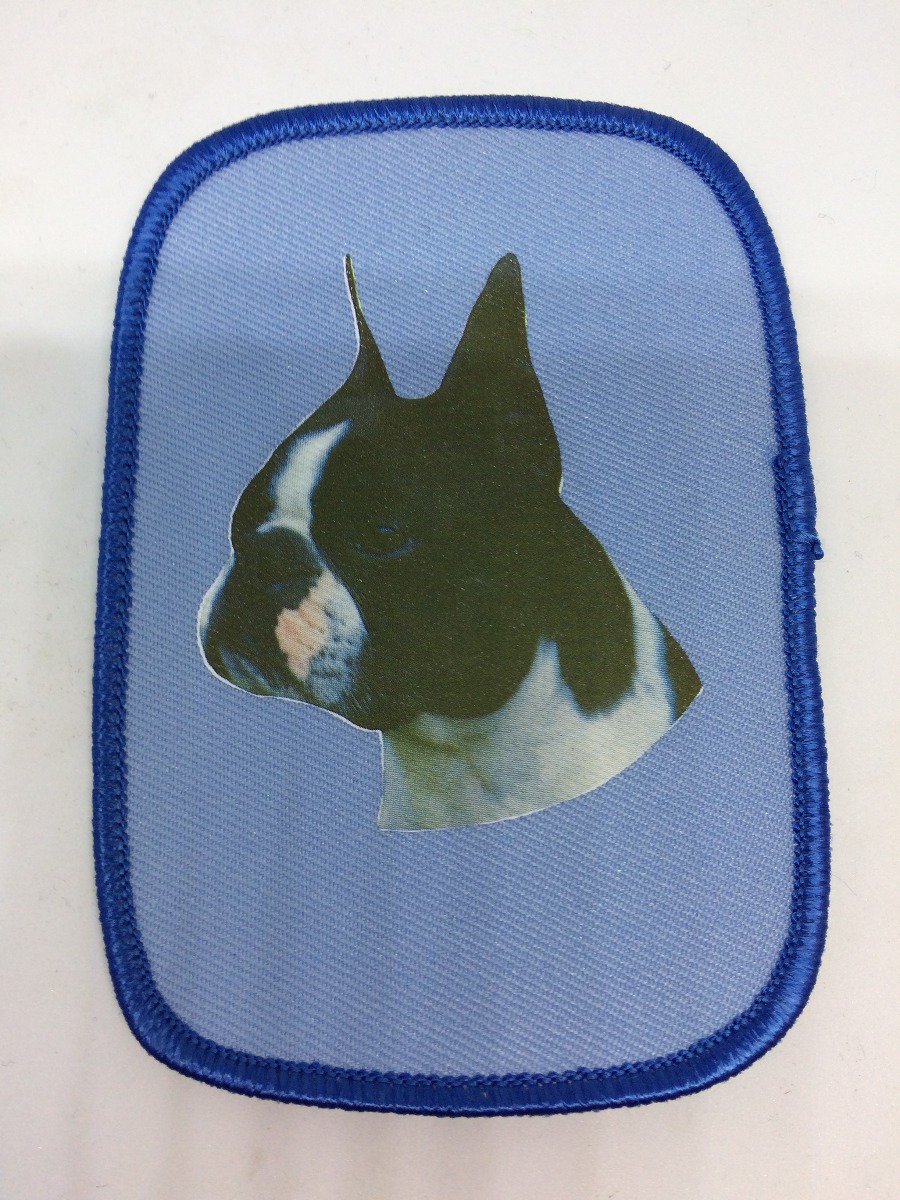 Stofmærke Med Boston Terrier