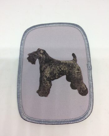 Stofmærke Med Kerry Blue Terrier