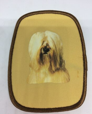 Stofmærke Med Tibetansk Terrier  Hv