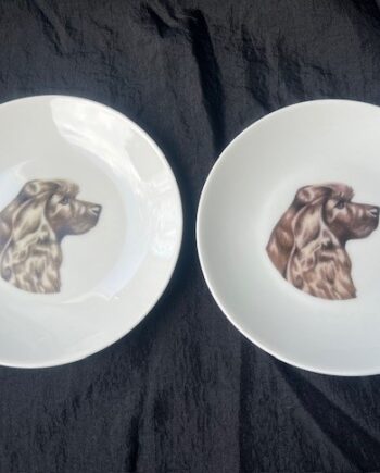 Tallerken Med Cockerspaniel Brun  1stk
