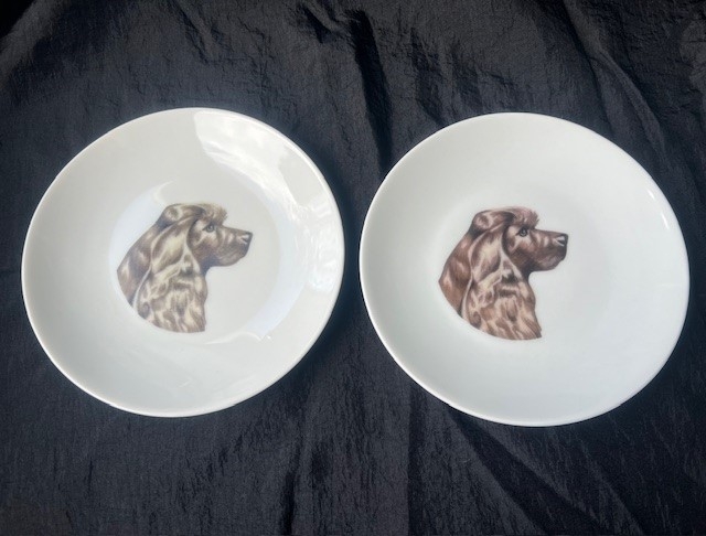 Tallerken Med Cockerspaniel Brun 1stk