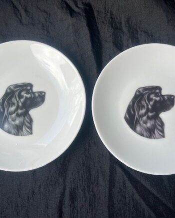 Tallerken Med Cockerspaniel Sort  1stk