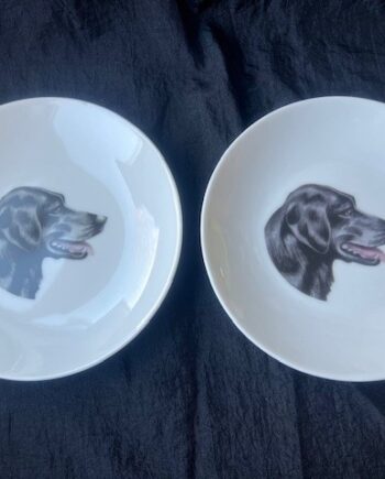 Tallerken Med Flat-coated Retriever  1stk