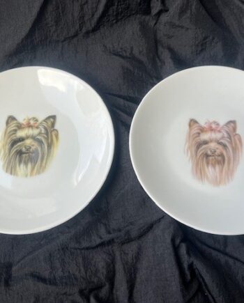 Tallerken Med Yorkshire Terrier  1stk
