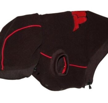 Theo Fleece Jacket  Sort    Rød