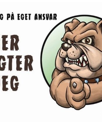 Waggy  Quot Her Vogter Jeg Quot  Skilt  Bulldog