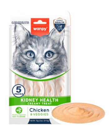 Wanpy Cat Functional Creamy Lickable Treat Kidney Health Kylling   Grøntsager