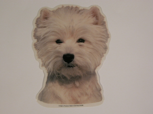 West Highland White Terrier Hv Vælg: Klistermærke Nøglering Mm