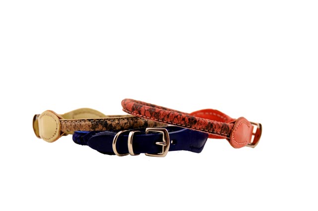 -cool Quot Funny-snake Quot Rundsyet Læderhalsbånd Med Spænde