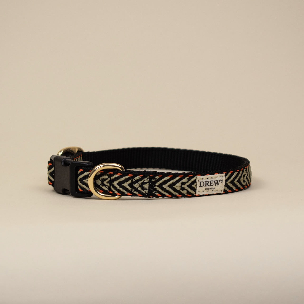 Bright Orange   Blødt   Justerbart Halsbånd  Orange Mønster      Orange Mønster