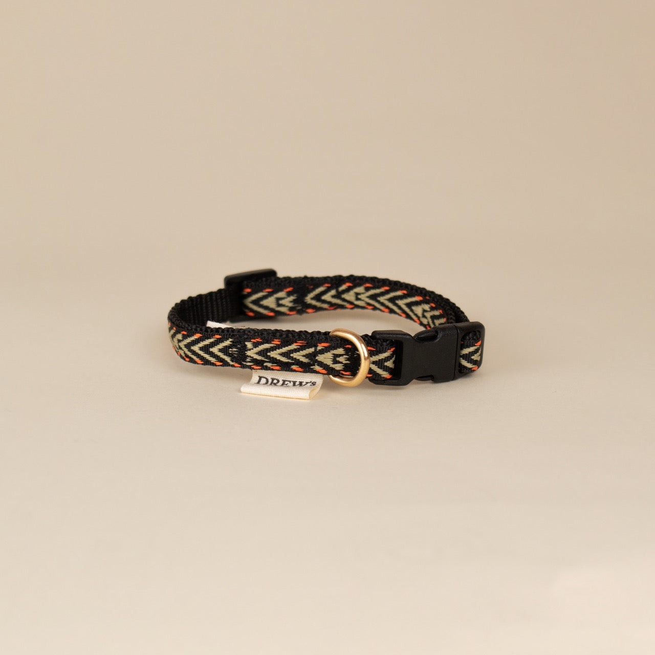 Bright Orange   Let Og Justerbart Hvalpehalsbånd  Orange Mønster  Xs Hvalp   Orange Mønster