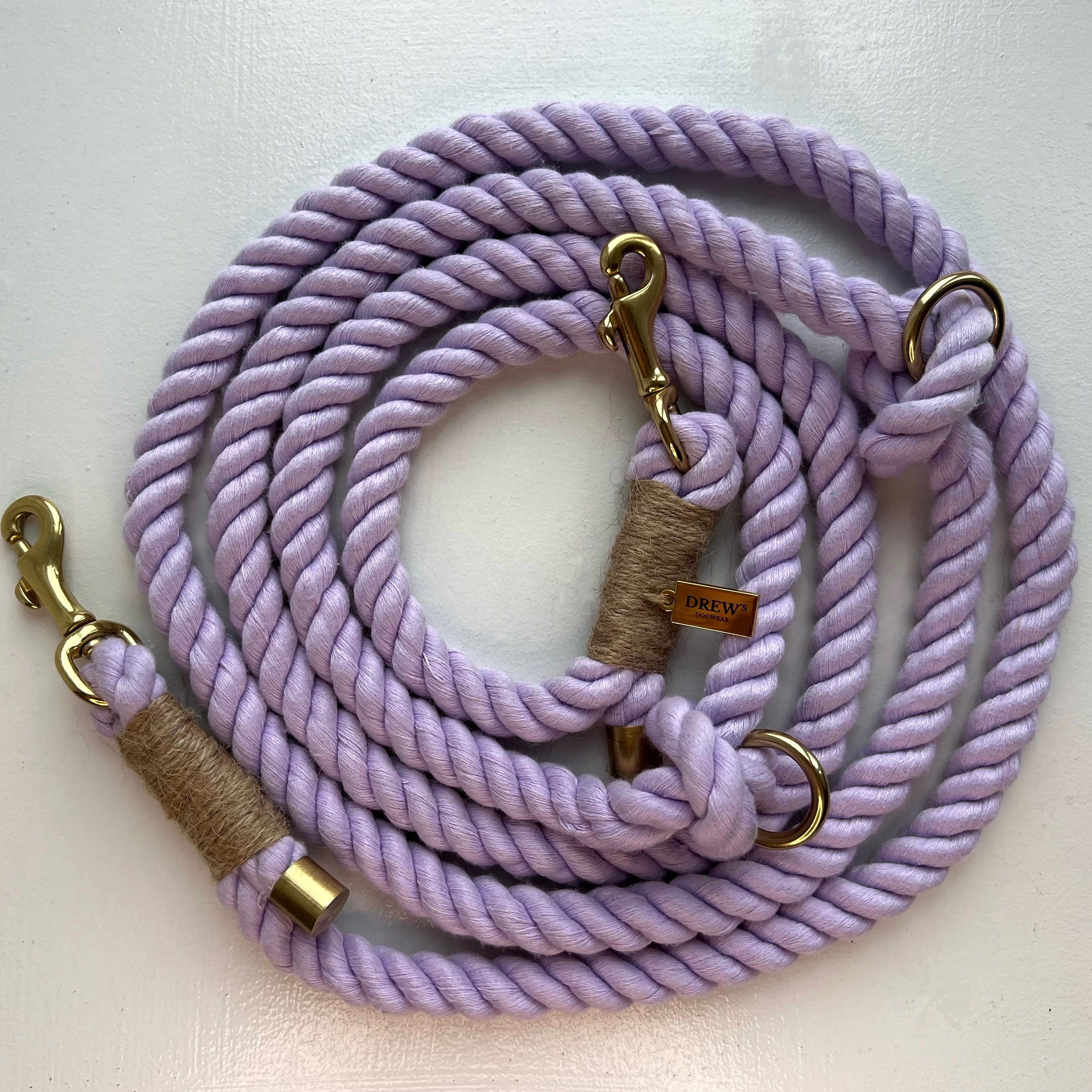 Lilac   Justerbar Og Blød Hundesnor  Lilla  250cm   Lilla